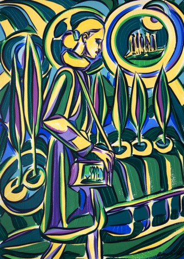 Reflecting on life Schilderij getiteld "Reflecting on life" door Riina Sirel, Origineel Kunstwerk, Acryl