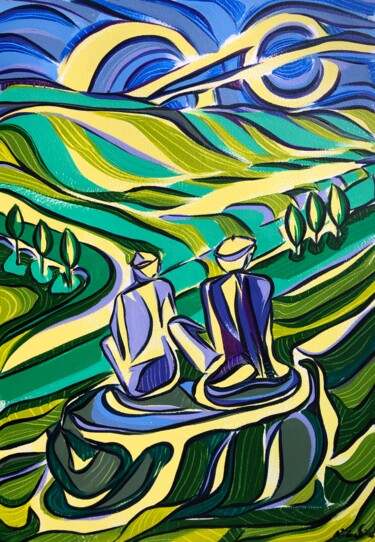 Wisdom from the Earth Peinture intitulée "Wisdom from the Ear…" par Riina Sirel, Œuvre d'art originale, Acrylique