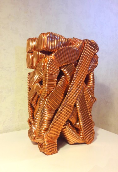 Sculpture titled "Kroisé" by Rikenrob'S, Original Artwork, Metals