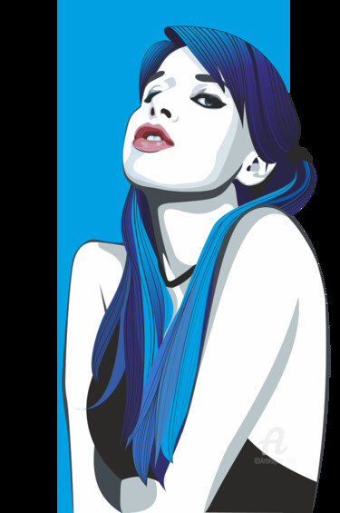 「Blue」というタイトルのデジタルアーツ Марина Заинчковскаяによって, オリジナルのアートワーク, 2Dデジタルワーク