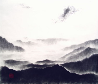 Peinture intitulée "Firmament 748" par Rikka Ayasaki, Œuvre d'art originale, Encre