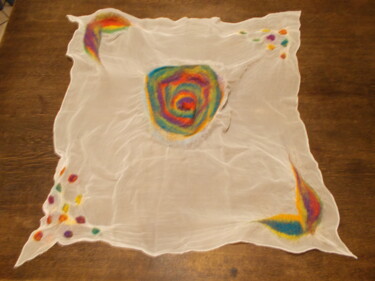 Sztuka tkaniny zatytułowany „Nuno Abstract #1” autorstwa Rikky, Oryginalna praca, Tkanina