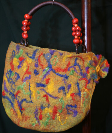 Textile Art με τίτλο "Tasche #5" από Rikky, Αυθεντικά έργα τέχνης, Υφαντικές ίνες