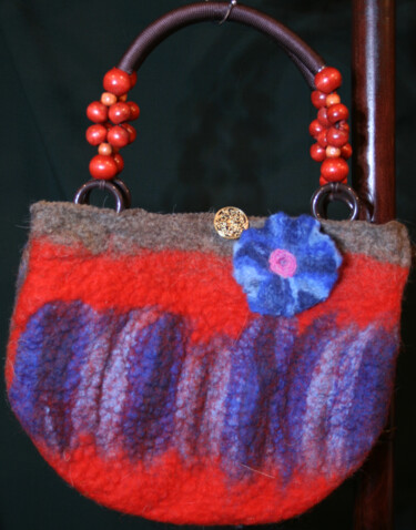 Art textile intitulée "Tasche #10" par Rikky, Œuvre d'art originale, Fibre Textile