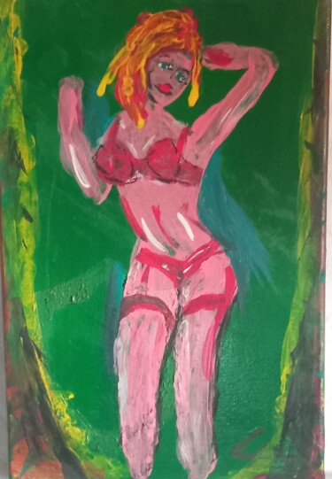 Painting titled "Painting "Romay"" by Rikortgallery, Original Artwork, Acrylic Mounted on Other rigid panel