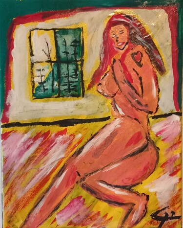 Картина под названием "Painting "Freedom"" - Rikortgallery, Подлинное произведение искусства, Акрил Установлен на Другая жес…