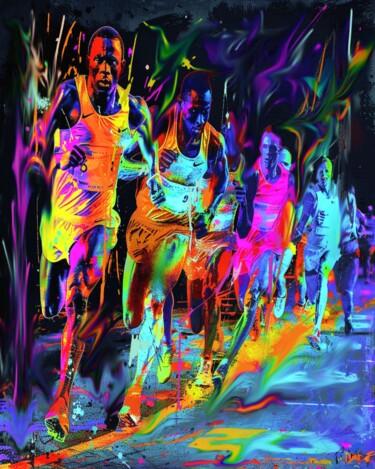 Digital Arts titled "Athlétisme  série O…" by Rim'S, Original Artwork, Digital Painting