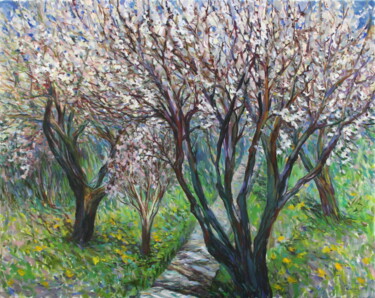 Painting titled "Spring (2013)" by Rima Azatyan, Original Artwork, Oil