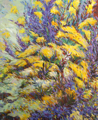Painting titled "Fields flowers(summ…" by Rima Azatyan, Original Artwork, Oil
