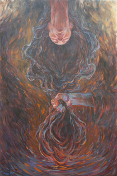 Painting titled "Downfall and salvat…" by Rima Azatyan, Original Artwork, Oil