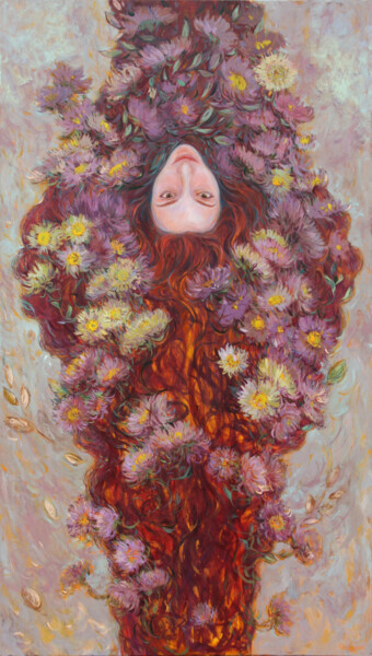 Malerei mit dem Titel "Awakening, cocoon" von Rima Azatyan, Original-Kunstwerk, Öl