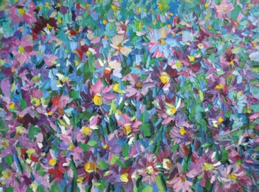 Painting titled "Flowers" by Rima Azatyan, Original Artwork