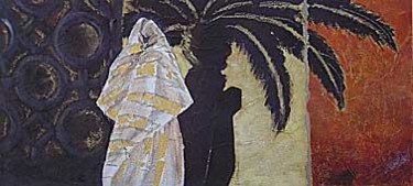 Peinture intitulée "Le palmier" par Rime, Œuvre d'art originale, Huile