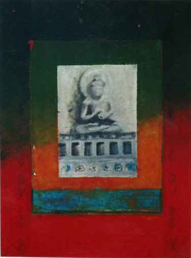 Peinture intitulée "Bouddha assis b11.j…" par Rime, Œuvre d'art originale, Acrylique