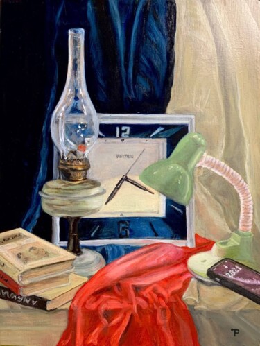Painting titled "Still life "Two tim…" by Rimma Tagirova, Original Artwork, Oil