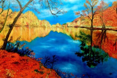 Pittura intitolato "Autumn colors" da Rimma Tagirova, Opera d'arte originale, Olio