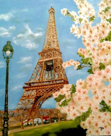 Ζωγραφική με τίτλο "Spring in Paris.oil…" από Rimma Tagirova, Αυθεντικά έργα τέχνης, Λάδι