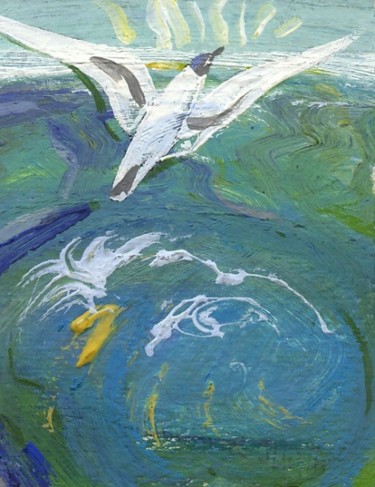 Peinture intitulée "Чистое небо." par Ilina, Œuvre d'art originale