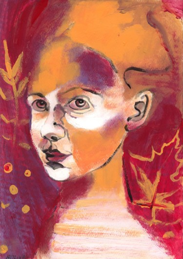 Картина под названием "untitled-scanned-04…" - Ilina, Подлинное произведение искусства, Акрил
