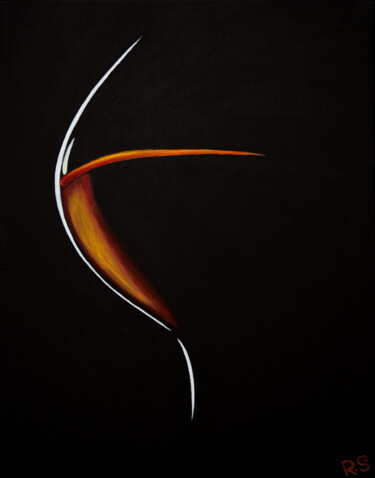 Pittura intitolato "WINE SILHOUETTE, mi…" da Rimma Savina, Opera d'arte originale, Acrilico Montato su Telaio per barella in…