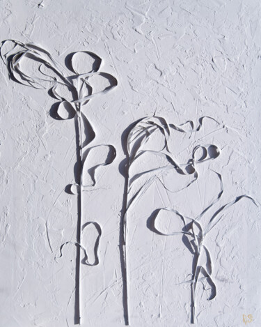 Картина под названием "Freedom 2 - spikele…" - Rimma Savina, Подлинное произведение искусства, Гипс Установлен на Деревянная…
