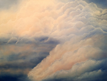Картина под названием "Soft Landing" - Ritzi, Подлинное произведение искусства, Масло