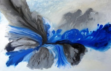 Schilderij getiteld "Tethered Butterfly" door Ritzi, Origineel Kunstwerk, Olie