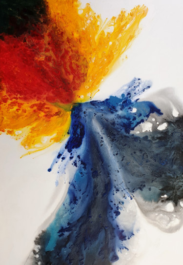 Painting titled "Eruption of Joy" by Ritzi, Original Artwork, Acrylic