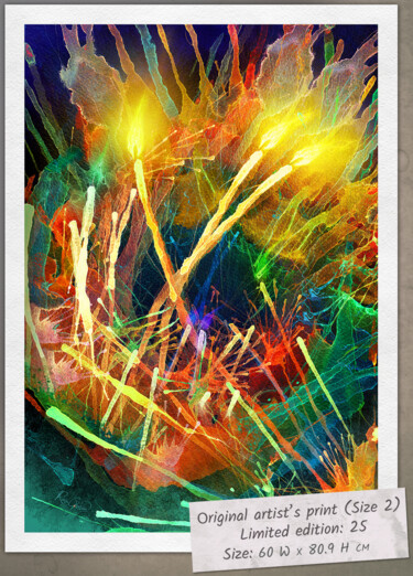 Pintura intitulada ""Symphony of Candle…" por Rina Garon, Obras de arte originais, Pintura digital