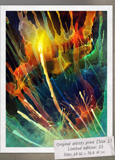 Картина под названием ""Symphony of Candle…" - Rina Garon, Подлинное произведение искусства, Цифровая живопись