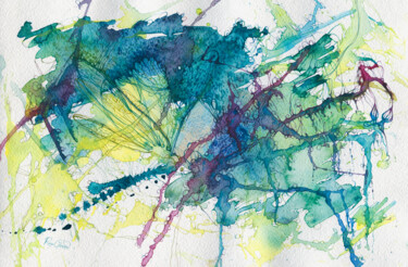 Pintura intitulada "Dragonfly. Diurno" por Rina Garon, Obras de arte originais, Aquarela