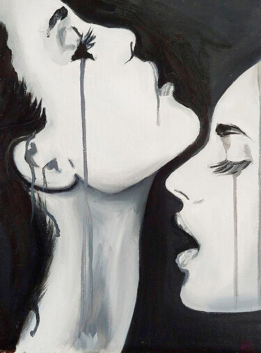 Картина под названием "Provocation" - Rina Vinch, Подлинное произведение искусства, Масло