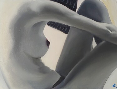 Картина под названием "Thoughts" - Rina Vinch, Подлинное произведение искусства, Масло