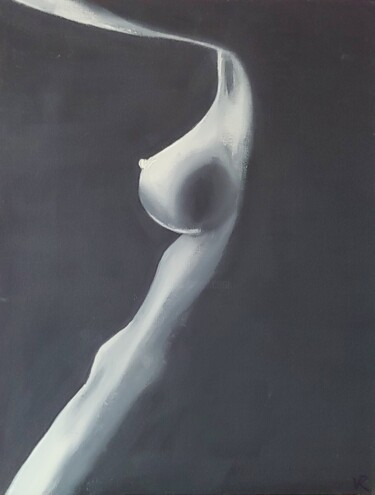 Картина под названием "Night" - Rina Vinch, Подлинное произведение искусства, Масло