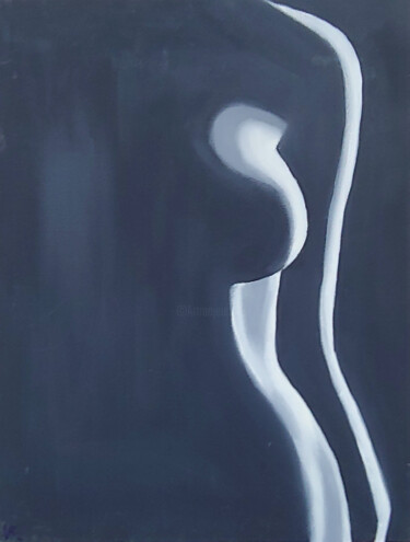 Painting titled "Silhouette" by Rina Vinch, Original Artwork, Oil