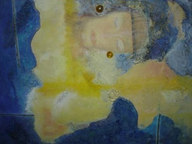 Peinture intitulée "l'humanité endormie" par Rina Curiel, Œuvre d'art originale