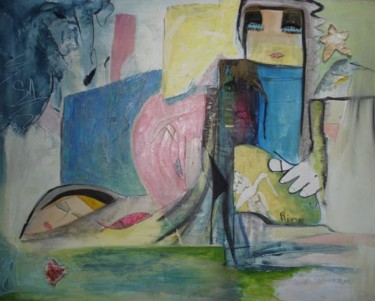 Peinture intitulée "je suis" par Rina Curiel, Œuvre d'art originale