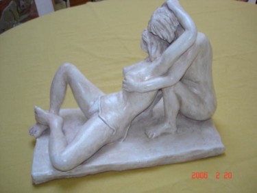 Sculpture intitulée "union des contraires" par Rina Curiel, Œuvre d'art originale