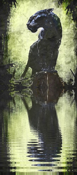 Pittura intitolato "NERA" da Dan Rinaldo, Opera d'arte originale, Acrilico