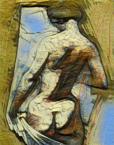 Peinture intitulée "MARIANA" par Dan Rinaldo, Œuvre d'art originale, Encre