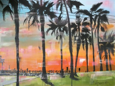 Painting titled "Cali Beach" by Rinalds Vanadzins, Original Artwork, Acrylic