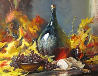 Peinture intitulée "Vieux vin" par Rinat Animaev, Œuvre d'art originale