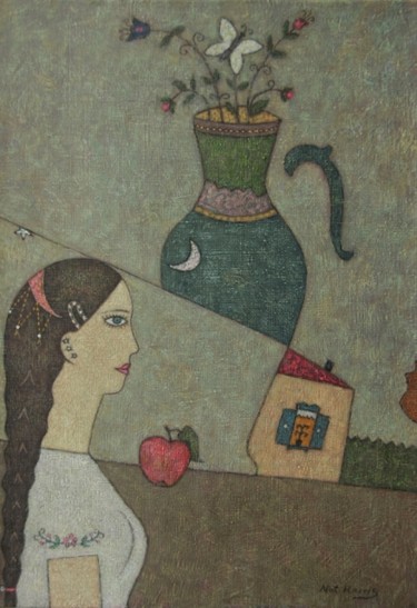 Картина под названием "A jug for keepsake.…" - Rinat Harisov, Подлинное произведение искусства, Акрил