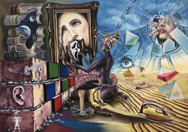 Pintura titulada "Mutationes fundamen…" por Rinetta Feliz, Obra de arte original, Oleo Montado en Bastidor de camilla de mad…