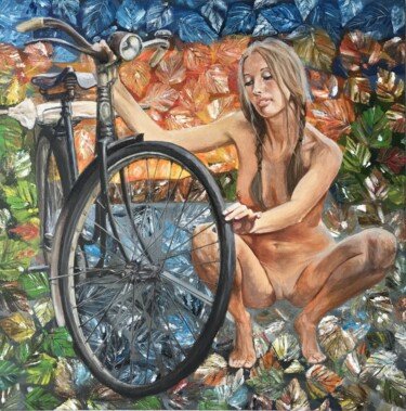 绘画 标题为“Incident” 由Rinetta Feliz, 原创艺术品, 油 安装在木质担架架上