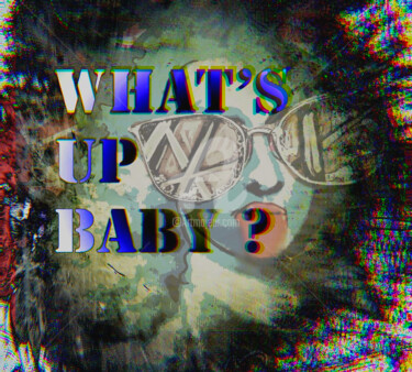 Malerei mit dem Titel "whats up baby" von Rino Vale, Original-Kunstwerk, Digitale Malerei