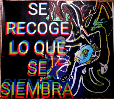 Printmaking titled "se recoge" by Rino Vale, Original Artwork, Digital Print