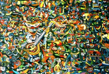 Pintura titulada "Entierro de La Sard…" por Delmar, Obra de arte original, Oleo