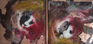 제목이 "" Volte face ""인 미술작품 Riquet Faure로, 원작, 기름 나무 들것 프레임에 장착됨