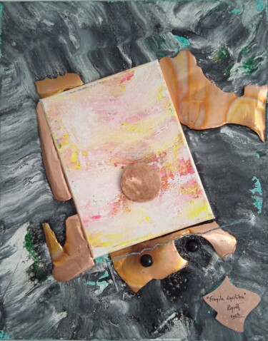 Pintura titulada "" Fragile équilibre…" por Riquet Faure, Obra de arte original, Oleo Montado en Bastidor de camilla de made…